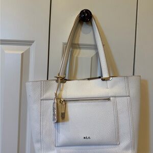 Elegant White Tote by Lauren Ralph Lauren
